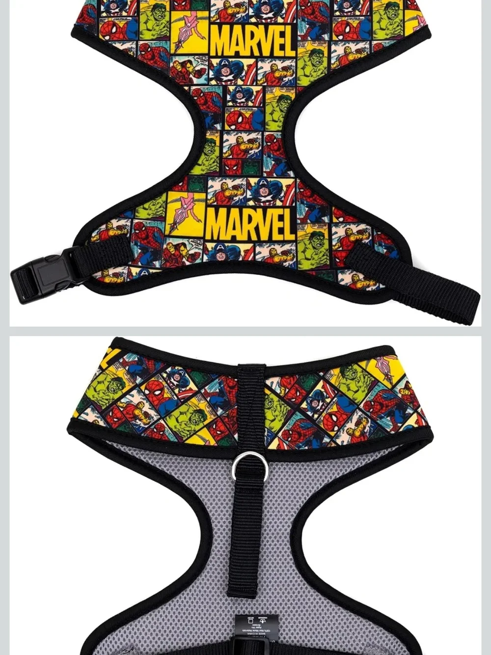Marvel Dog Superhero Harness in Yellow, Red, Blue, Green